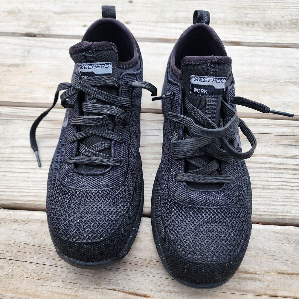 Skechers Womens Bulklin- Balran Black Comp Toe Work and Safety Shoes Size 8